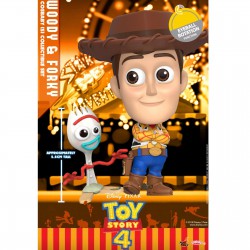 Hot Toys Toy Story 4 Cosbaby Woody and Forky (Set of 2)