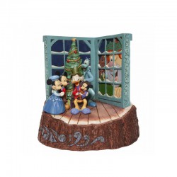 Disney Traditions - Carved by Heart Mickey Mouse Christmas Carol Figurine