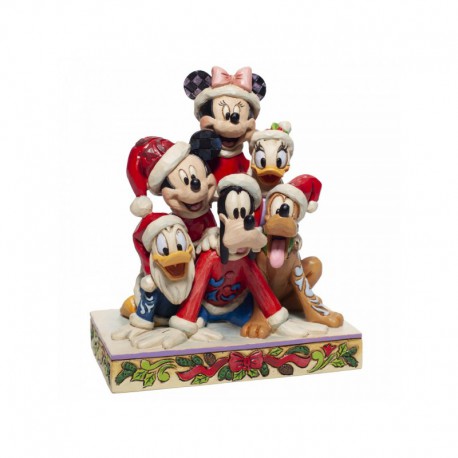 Disney Traditions - Piled High with Holiday Cheer (Mickey and friends Figurine)