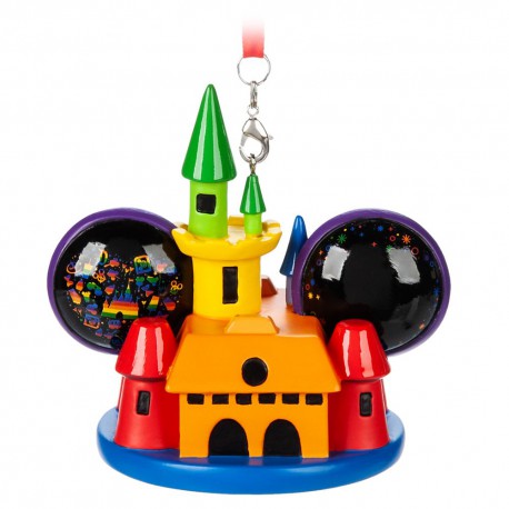 Disney Rainbow Collection Mickey and Minnie Mouse Castle Ear Hat Ornament