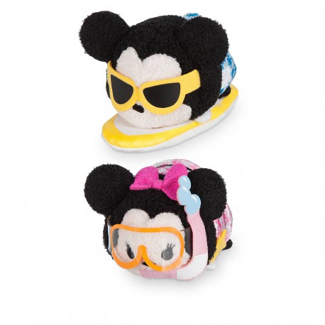 Mickey and Minnie Mouse ''Tsum Tsum'' Plush Hawaii Set