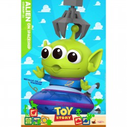 Hot Toys Toy Story Cosbaby Alien on Spaceship (Metallic Version)