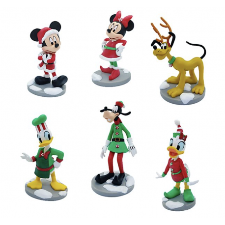 Disney Mickey and Friends Christmas Figurine Playset