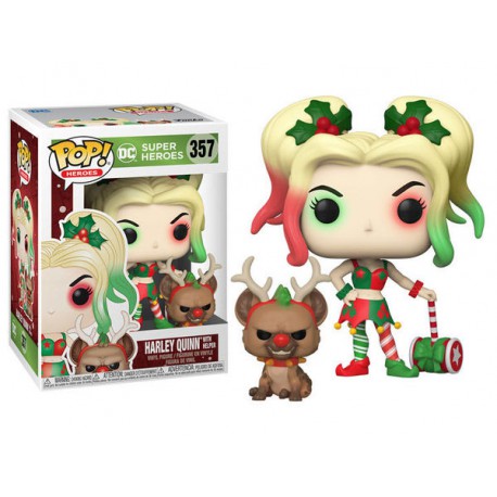 Funko Pop 357 DC Holiday: Harley Quinn with Helper